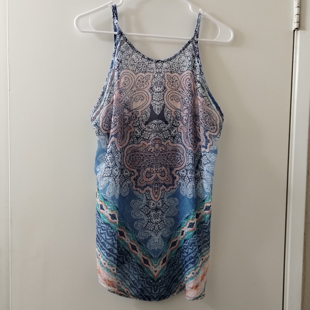 OP Women's Top Multi Color Size M (7-9)